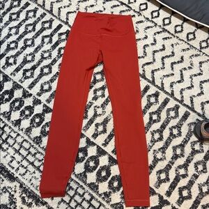 Lululemon burnt orange High-Waisted full length Leggings